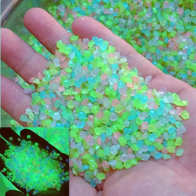 Fish Aquarium Home - 1000 pièces 3-5mm sable lumineux lueur