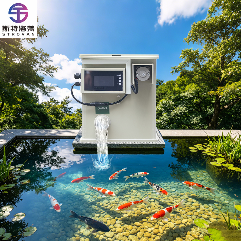 Fish Aquarium Home - Filtre à tambour rotatif 5m³/h pour