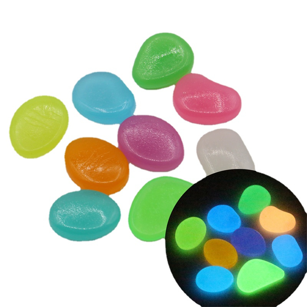 Fish Tank Gravel - 50pcs pierre lumineuse fluorescente gravier galets
