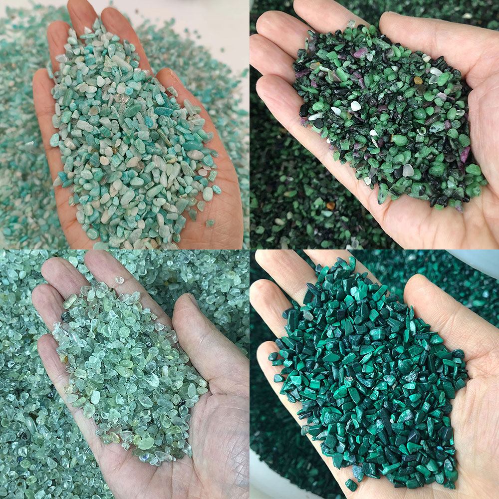 Fish Tank Gravel - Pierre naturelle cristaux Mini péridot Amazonite