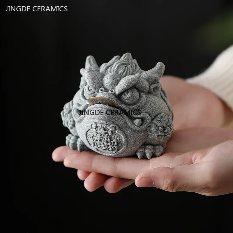 Grès Fengshui doré créatif, dé - Fish Aquarium Home avis et prix